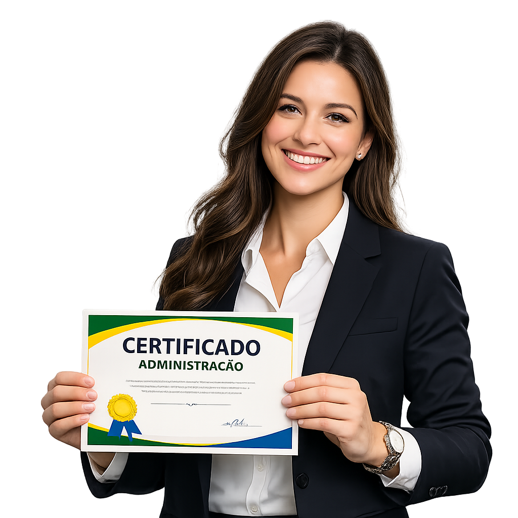 Profissional segurando certificado